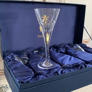 Set of 4 Fabergé Crystal Liquer Cordial Glasses - brand new never been used!